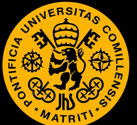 Escudo de la Pontificia Universidad Comillensis de Madrid.