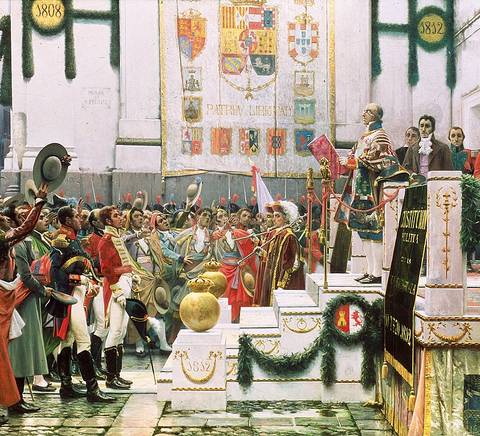 La promulgación de la Constitución de 1812, obra de Salvador Viniegra 