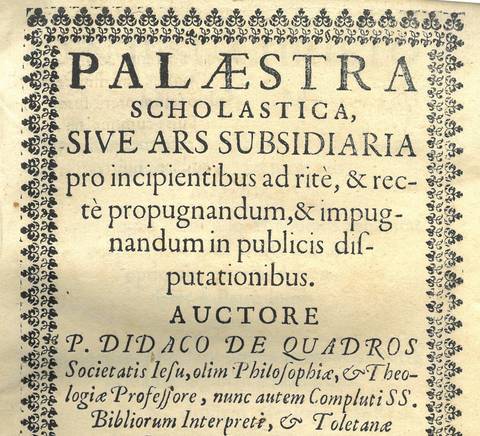 Una página de un libro antiguo con un título y detalles sobre su autor y publicación.