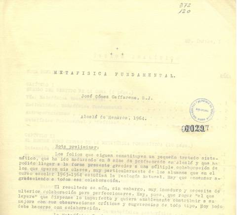 Imagen de un documento mecanografiado antiguo con texto en español y un sello de empresa en la parte superior derecha.