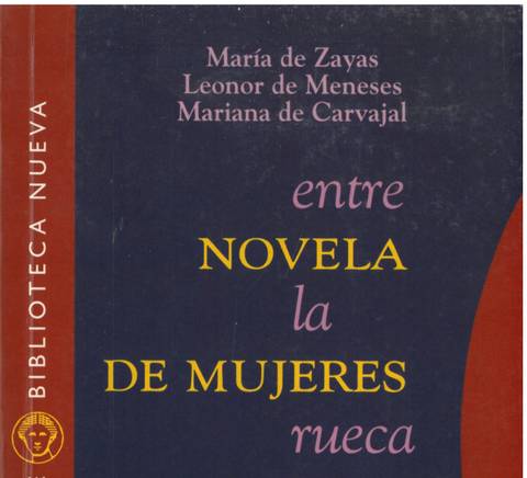 Portada de un libro titulado 'Entre novela de mujeres' que aborda temas del barroco y la literatura femenina.