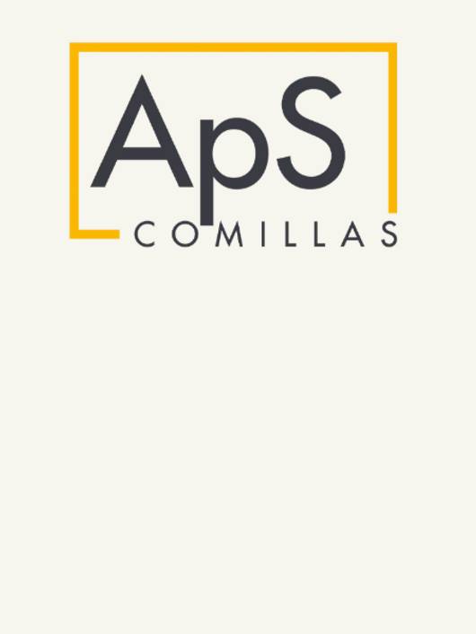 Logo de ApS Comillas con un diseño moderno y profesional.