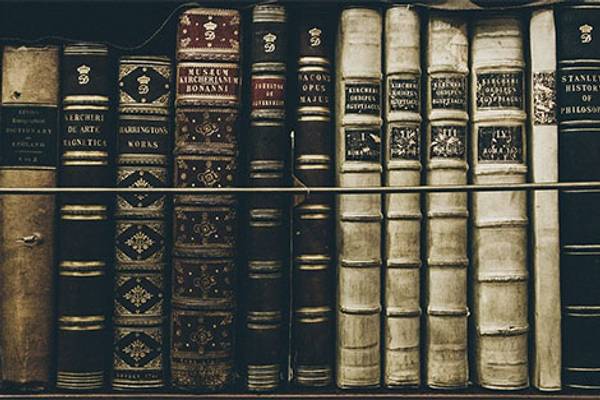 libros antiguos en estantería