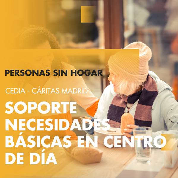 La imagen muestra a dos mujeres en un centro de atención, enfocándose en la ayuda a personas sin hogar.