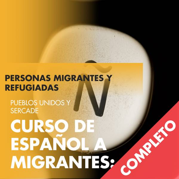 Imagen promocional de un curso de español dirigido a personas migrantes y refugiadas.