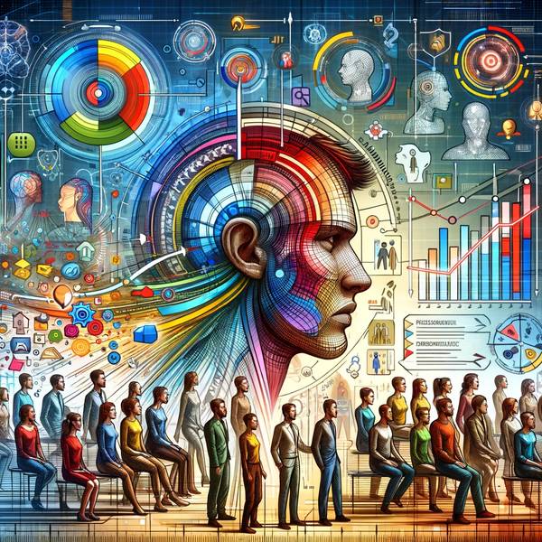 DALL·E 2023-12-02 12.01.13 - A dynamic image representing a personality model for psychological profiling, featuring people and profiles. The image includes several figures, each .png