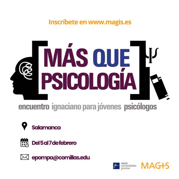Un cartel promocional para un encuentro de jóvenes psicólogos en Salamanca.