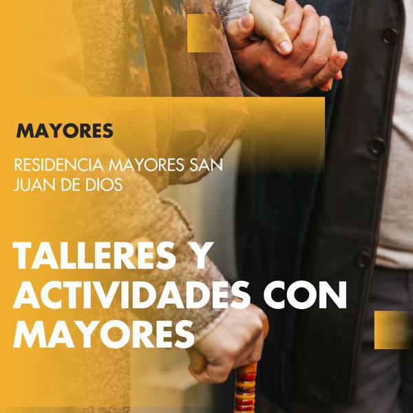 Imagen que muestra a personas mayores participando en actividades y talleres.