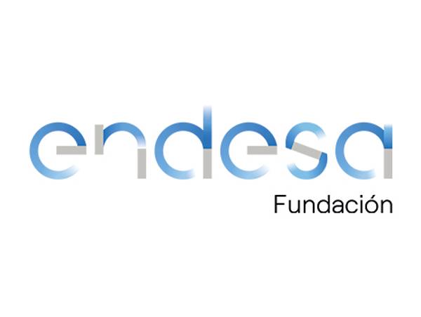 Logotipo de la Fundación Endesa con un diseño moderno y colores azules.