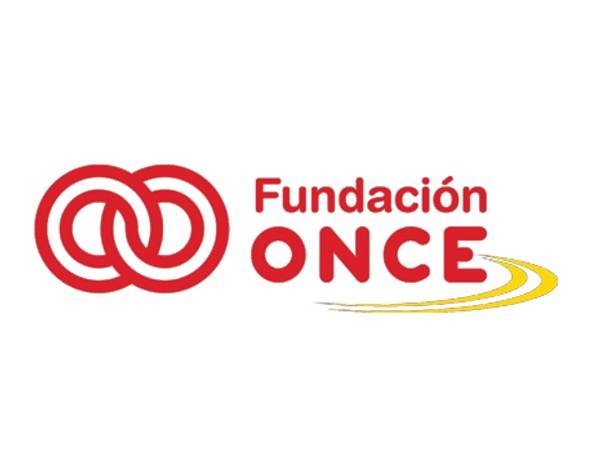 Logo de la Fundación ONCE que representa su compromiso con la inclusión social.