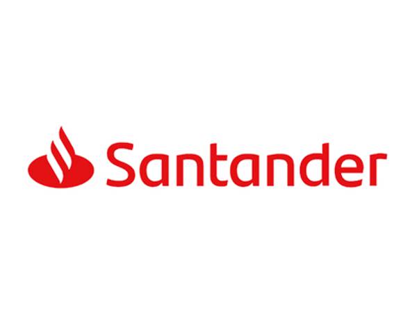 Logotipo de la entidad bancaria Santander.