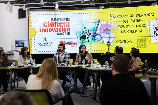 Un panel de discusión durante la Semana de la Ciencia e Innovación en Madrid.