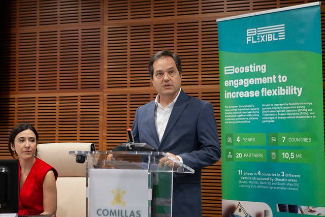 Discurso en un evento sobre flexibilidad y colaboración internacional en la sede de Comillas.