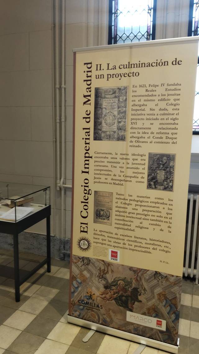 Exposición sobre el Colegio Imperial de Madrid y su historia.