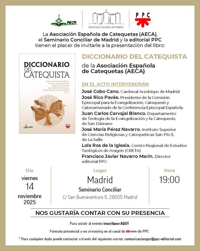Presentación del Diccionario del Catequista en el Seminario Conciliar de Madrid.