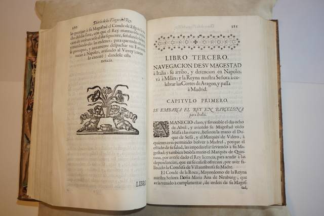 La imagen muestra una página de un libro antiguo titulado 'Libro Tercero' sobre navegación.