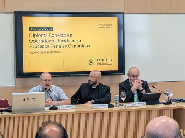 Acto de graduación del Diploma de Experto en Operadores Jurídicos en Procesos Penales Canónicos.