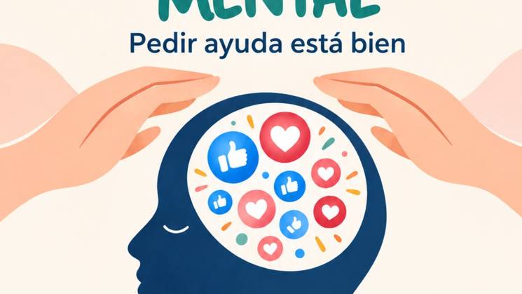 Imagen que promueve la importancia de cuidar la salud mental y buscar ayuda.