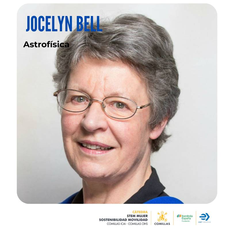 Retrato de Jocelyn Bell, reconocida astrofísica.