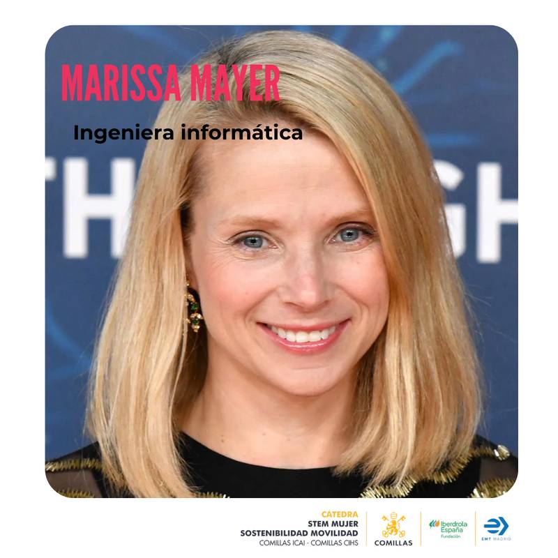 Marissa Mayer, ingeniera informática, sonríe en un evento público.