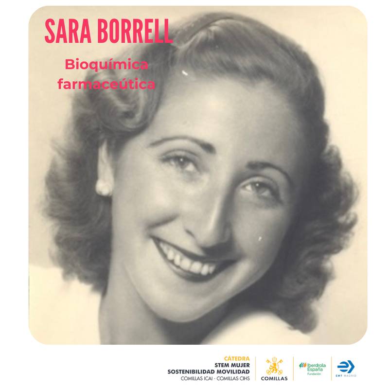 Retrato de Sara Borrell, bioquímica y farmacéutica.