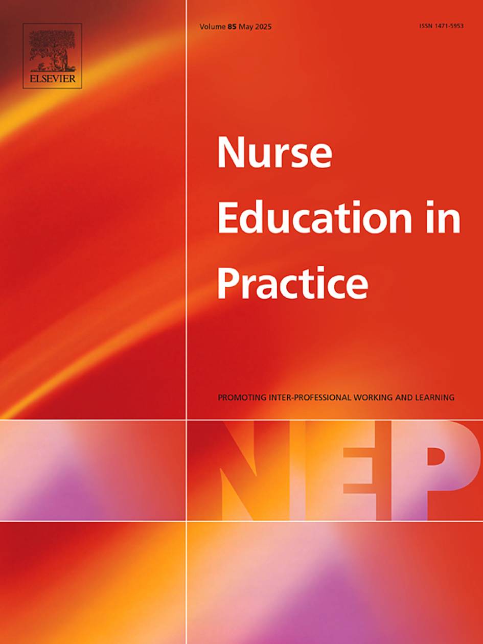 Portada de la revista 'Nurse Education in Practice' 