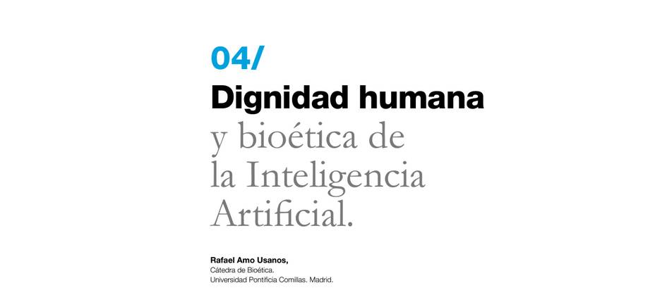 The image displays a title page with text referencing 'Human Dignity and Bioethics of Artificial Intelligence'.