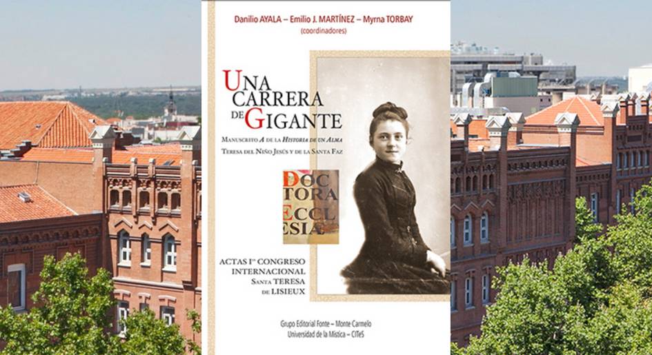 A promotional image featuring a vintage photo of a woman, an academic book cover, and a background of historic red buildings.