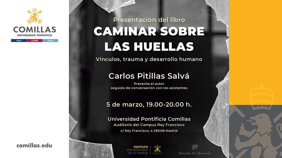 Anuncio de la presentación del libro 'Caminar sobre las huellas'.