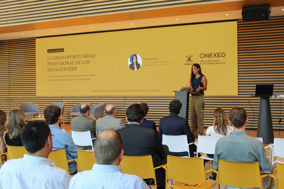 Begoña Villacís, directora ejecutiva de Spain DC interviene en evento sobre centros de datos de Comillas ONEXED