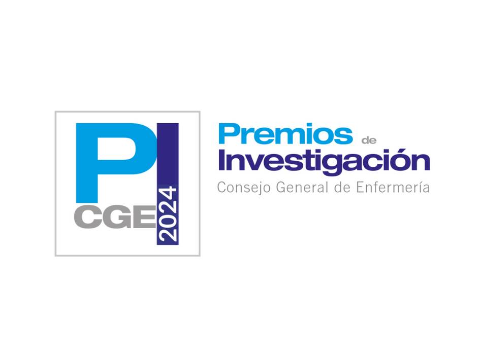 Logotipo de los Premios de Investigación CGE 2024, mostrando una composición gráfica con texto y un icono de letras 'PI'.