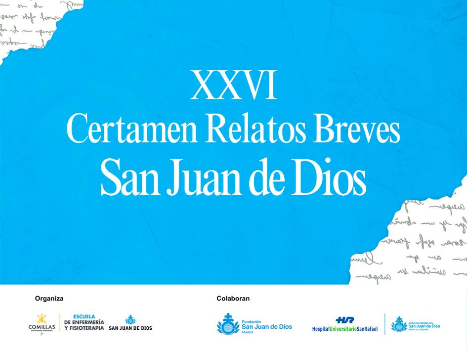 Cartel del XXVI Certamen Relatos Breves San Juan de Dios.