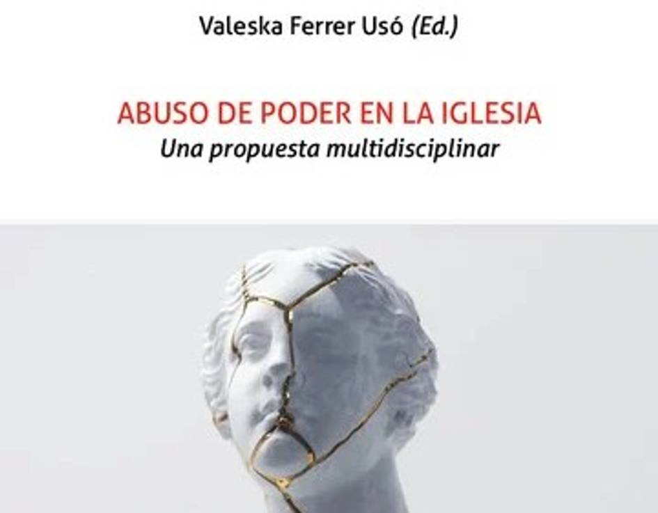 La imagen muestra un libro titulado 'Abuso de poder en la iglesia', editado por Valeska Ferrer Usó.