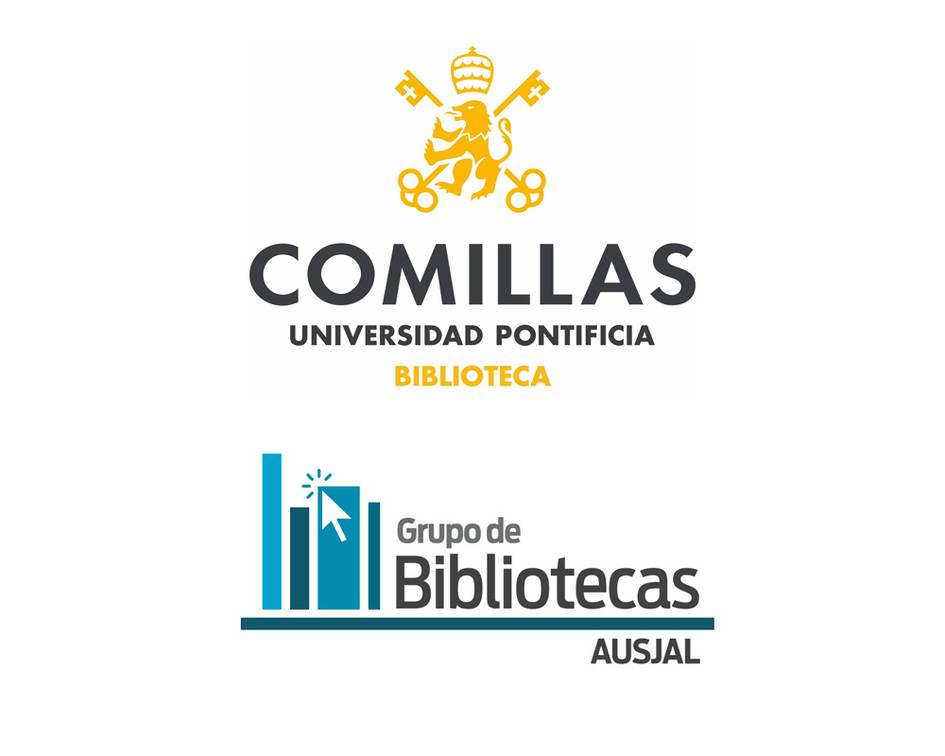 Logotipos de la Universidad Pontificia Comillas y del Grupo de Bibliotecas AUSJAL.