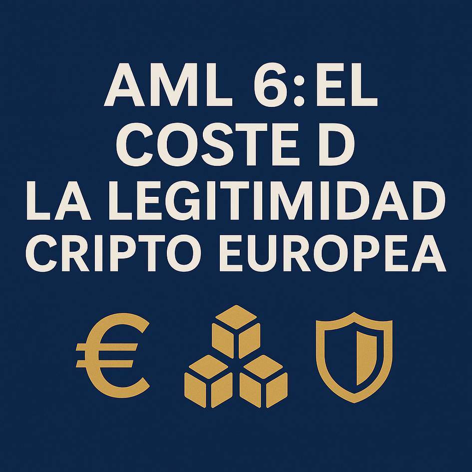 La imagen presenta un texto que aborda el costo de la legitimidad de las criptomonedas en Europa.