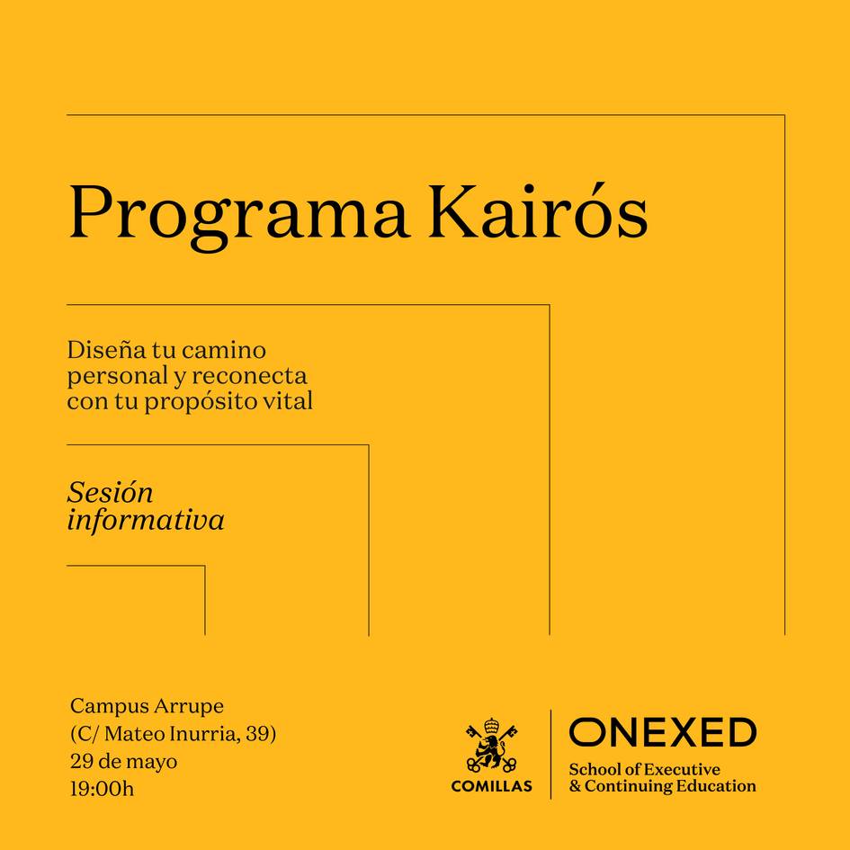 Cartel informativo sobre el Programa Kairós para el desarrollo personal.