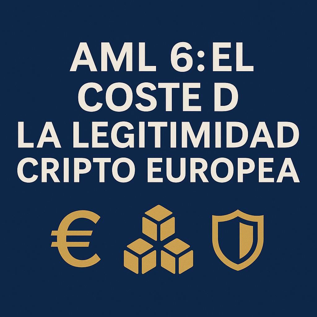 La imagen presenta un texto que aborda el costo de la legitimidad de las criptomonedas en Europa.