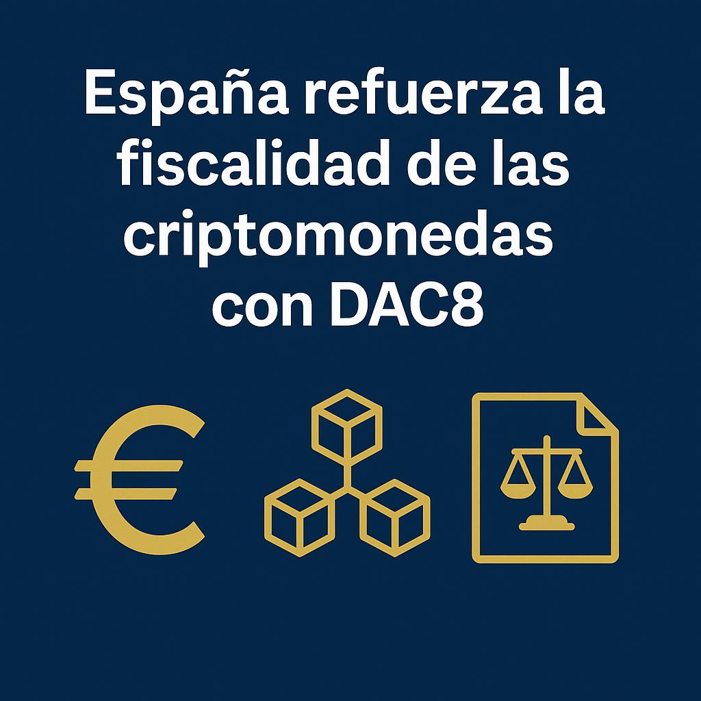 España refuerza la fiscalidad de las criptomonedas con DAC8.
