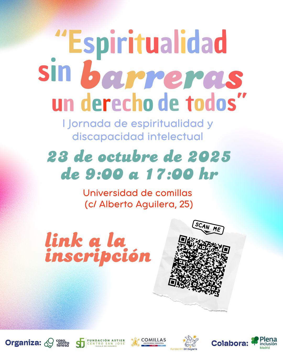 Información sobre la I Jornada de espiritualidad y discapacidad intelectual en la Universidad de Comillas.