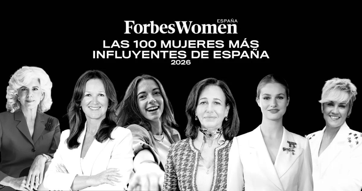 Imagen que destaca a las 100 mujeres más influyentes de España según Forbes Women 2026.