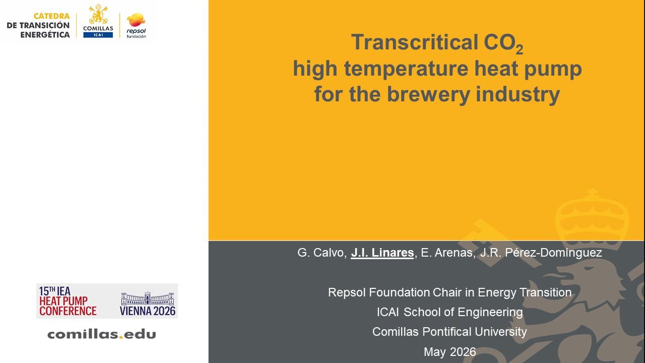 Presentación sobre una bomba de calor de CO2 transcrítica de alta temperatura para la industria cervecera.