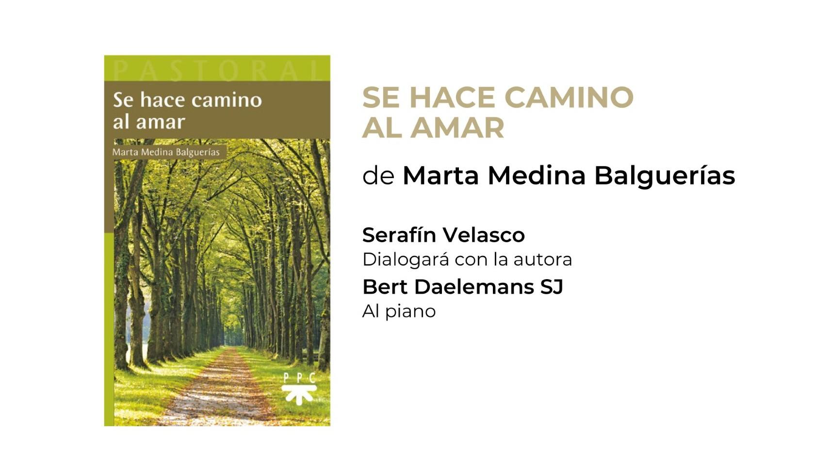 Imagen de un libro titulado 'Se hace camino al amar' junto a información sobre un evento literario.