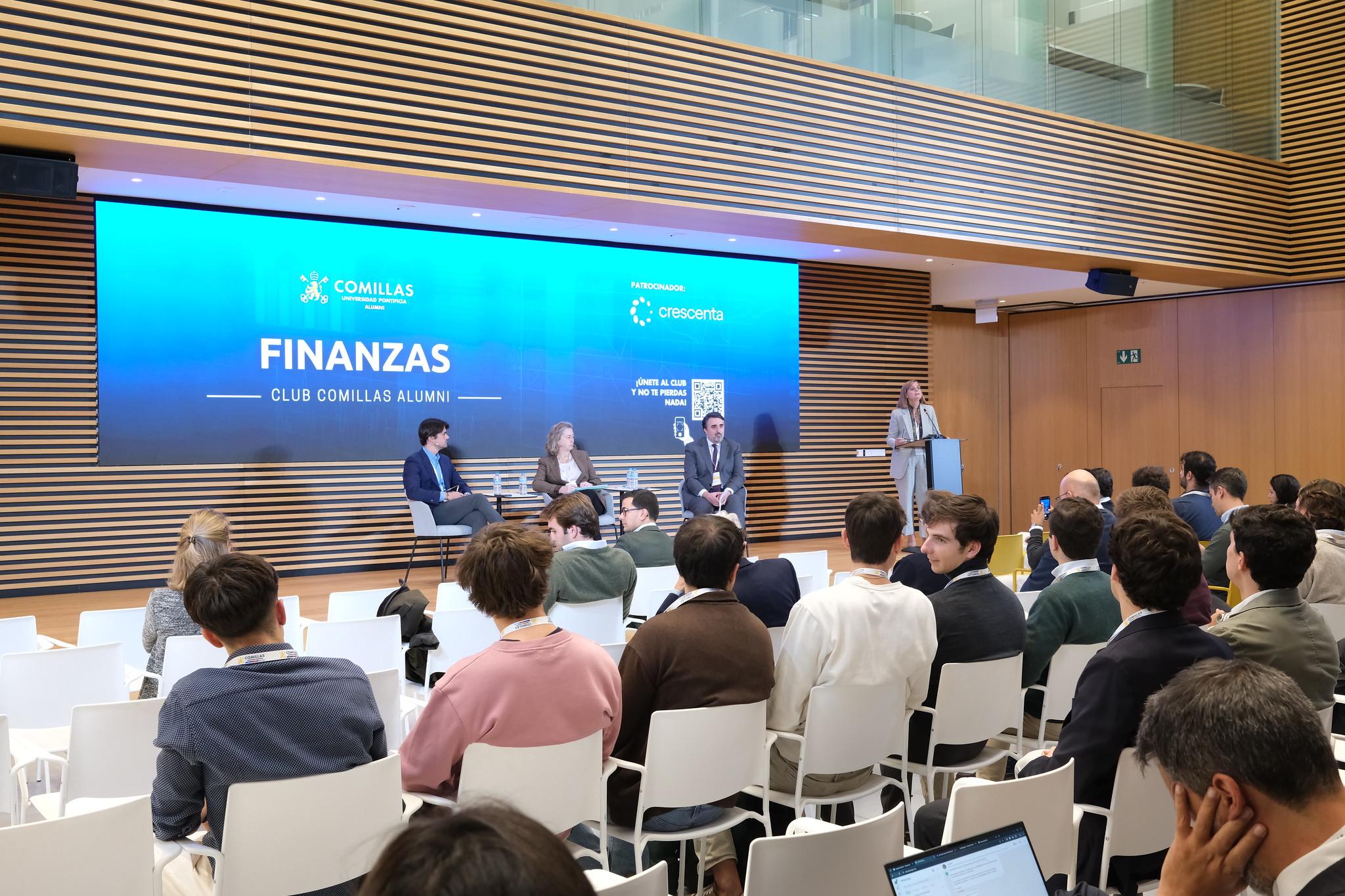 Evento relacionado con finanzas organizado por el Club Comillas Alumni.