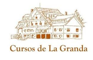 Una ilustración de un edificio con la leyenda 'Cursos de La Granda'.