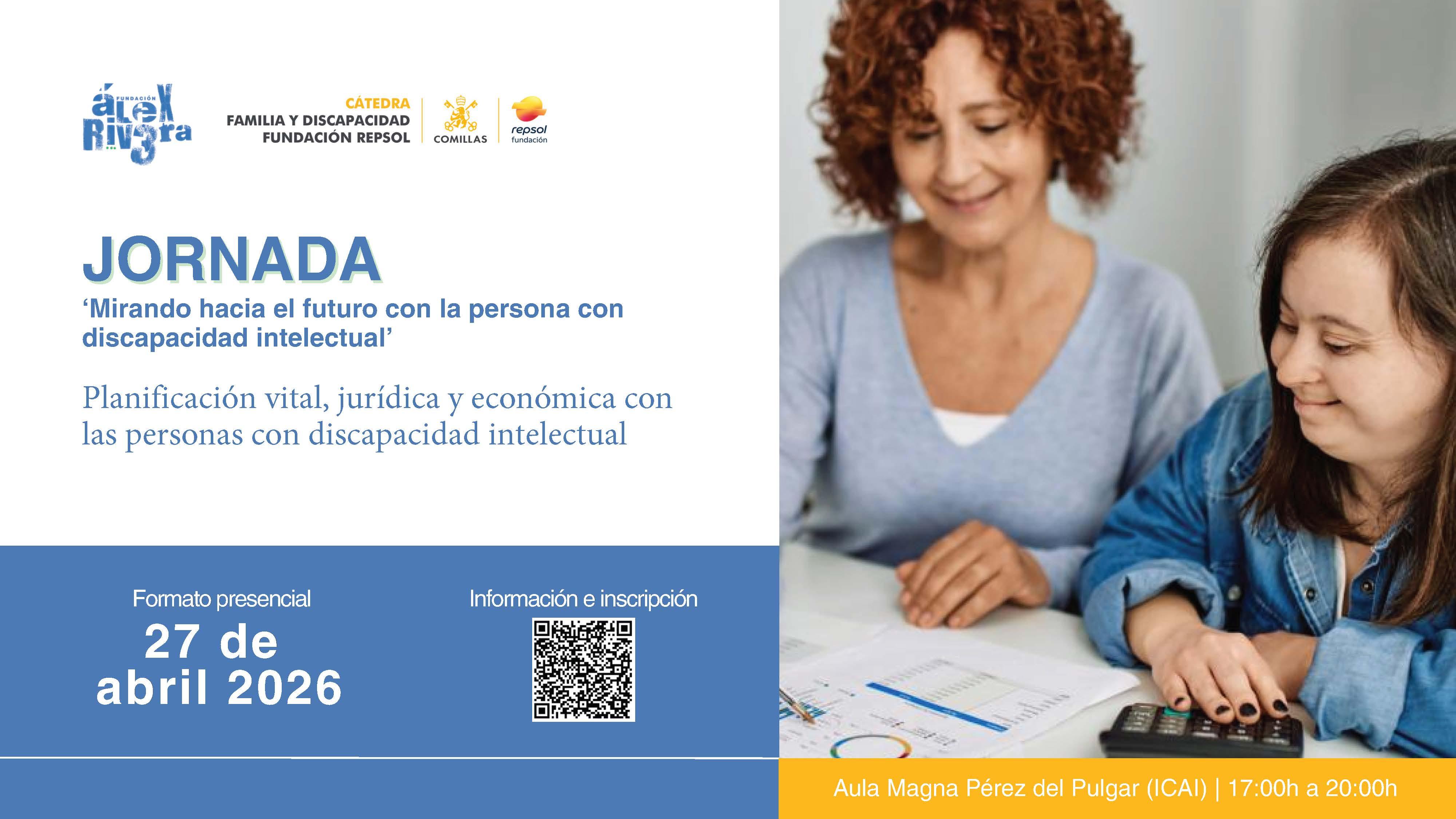 Imagen promocional de una jornada sobre planificación vital y económica para personas con discapacidad intelectual.