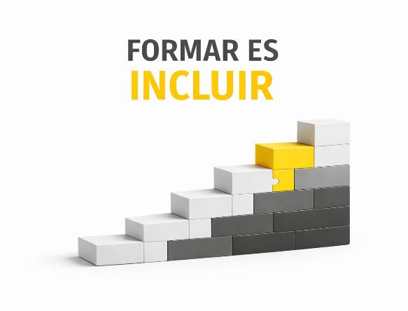 Un conjunto de bloques apilados que simbolizan la inclusión y la formación.