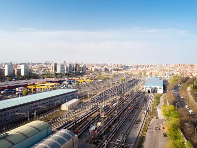 vista area de ferrocarriles