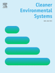 Portada de la revista 'Cleaner Environmental Systems' con un diseño minimalista en tonos azules y verdes.