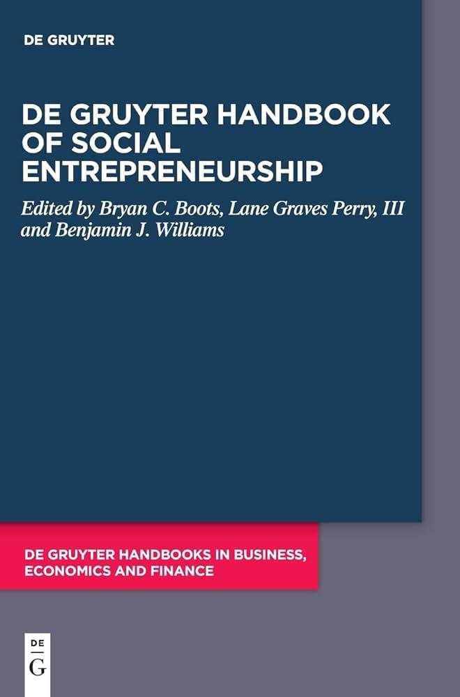 Portada del libro 'De Gruyter Handbook of Social Entrepreneurship'.