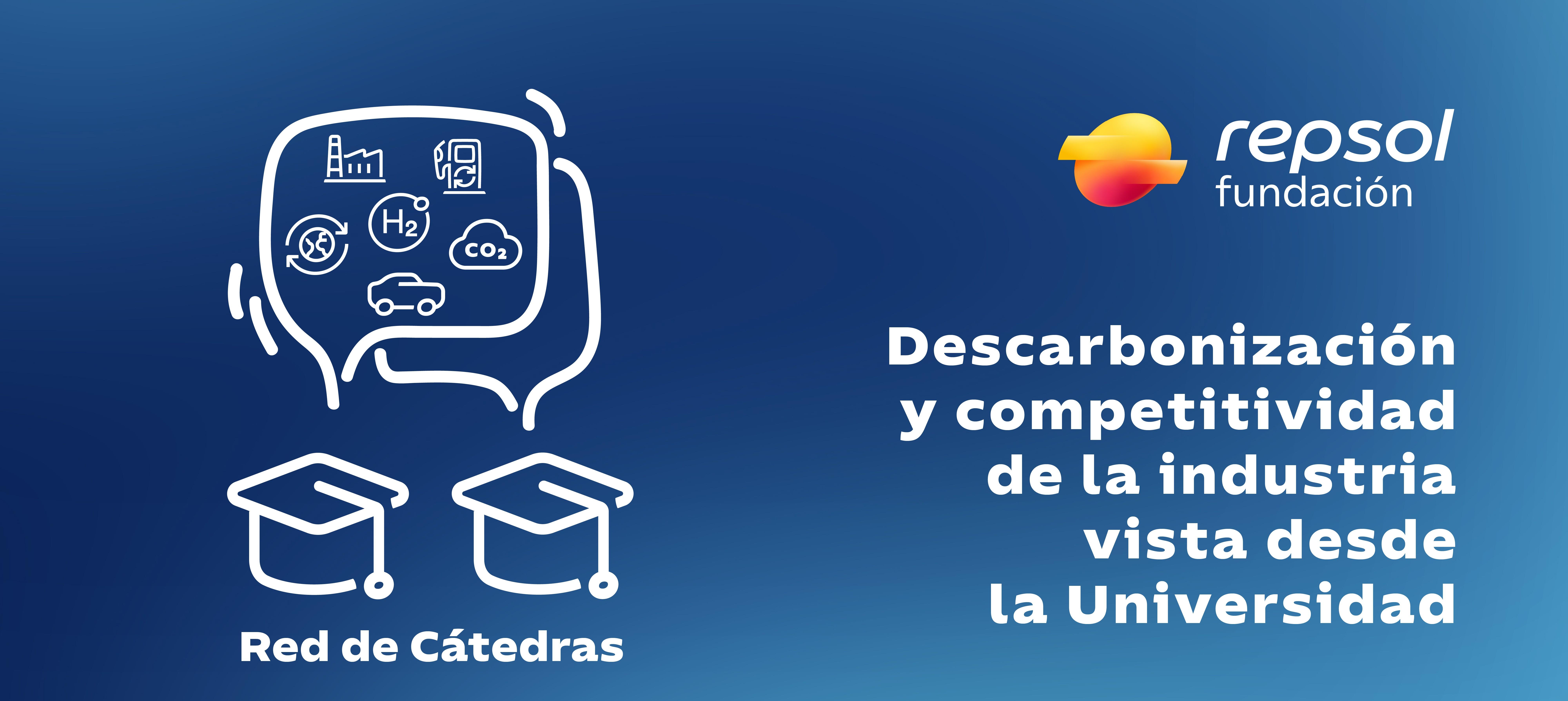La imagen representa una charla sobre la descarbonización y competitividad de la industria desde la perspectiva universitaria.